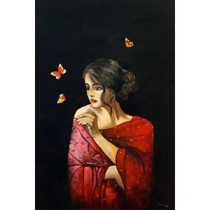 Kausar Bhatti, 24 x 36 Inch, Acrylic on Canvas, Figurative Painting, AC-KSR-012